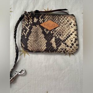MZ Wallace Nylon Snake Print Zipper Pouch